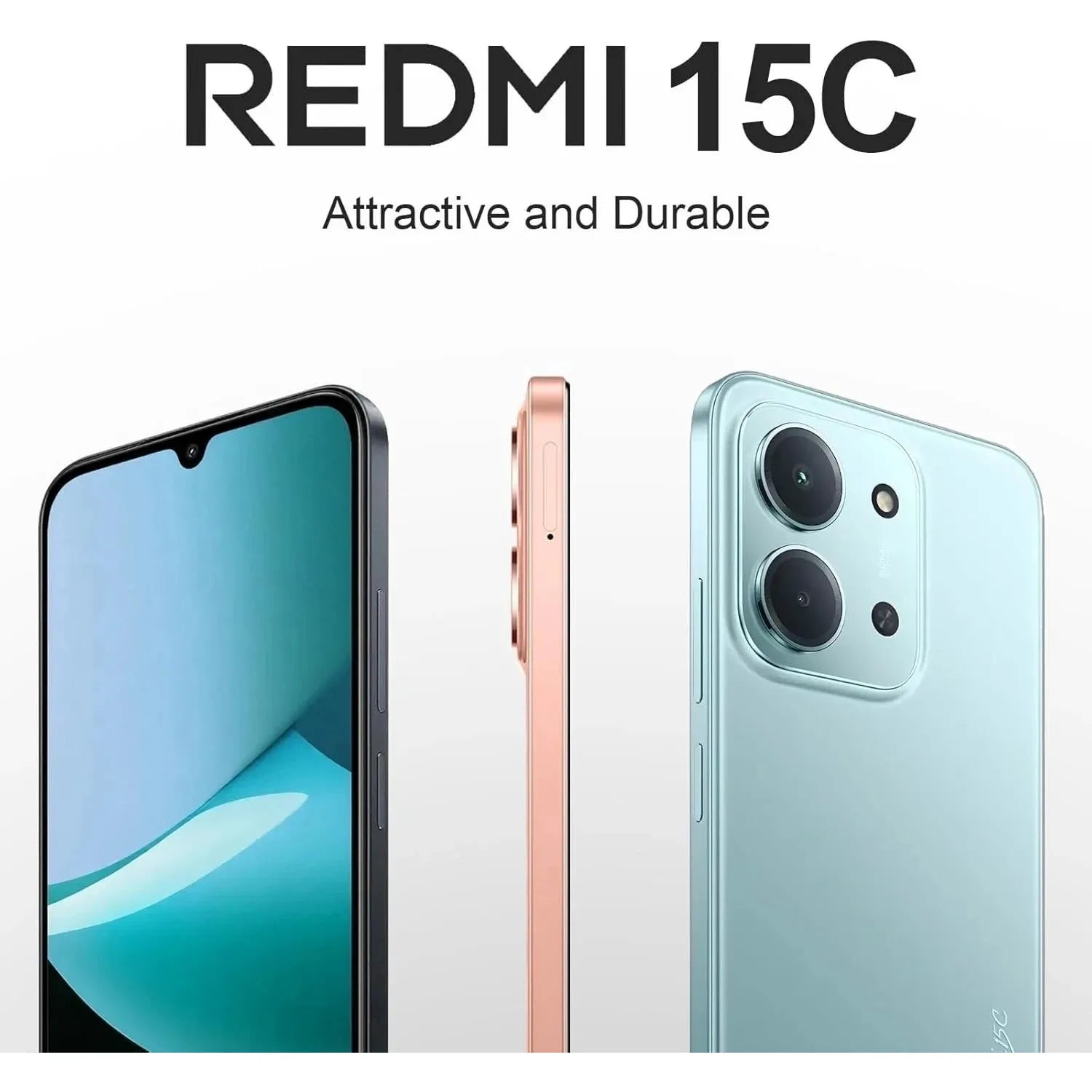 REDMI 15C 256GB 4GB RAM Dual SIM Smartphone – Midnight Black Unlocked